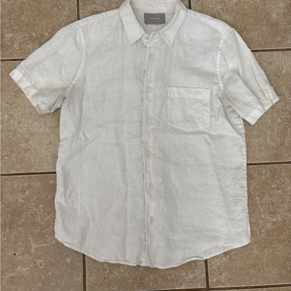 Men's White Short Sleeve Shirt